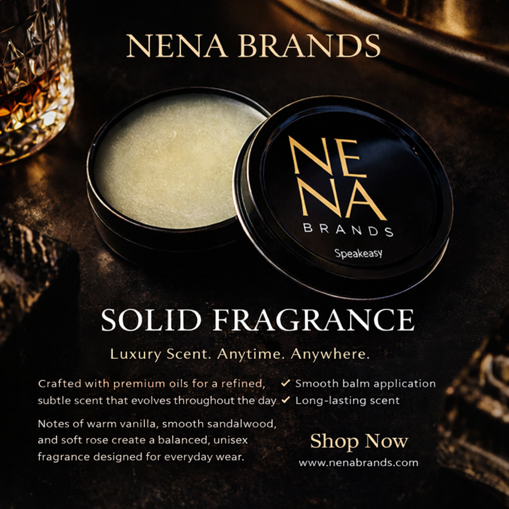 NENA Brands Solid Fragrance Balm – Luxury Pocket Perfume (Speakeasy Signature)