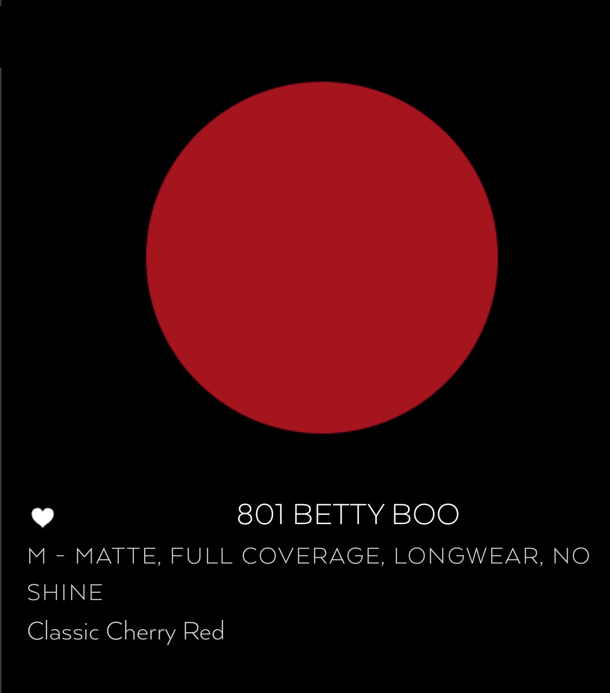 Liquid Iipstick Betty Boo -Classic Cherry Red